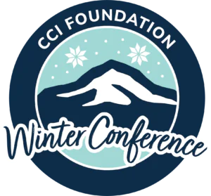 CCI Foundation Winter Conference logo featuring a mountain with snowflakes
